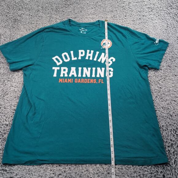 Miami Dolphins Shirt Men Extra Large Green NFL Graphic Nike Football Logo Tee - Picture 4 of 6